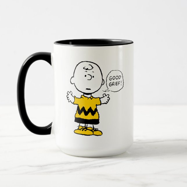 Caneca Amendoins | Bom luto Charlie Brown (Esquerda)