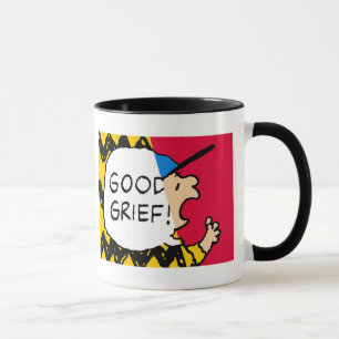 Caneca Amendoins   Charlie Brown Boa Sorte Metade