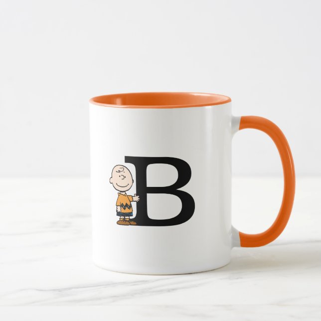 Caneca Amendoins | Charlie Brown Monograma B (Direita)