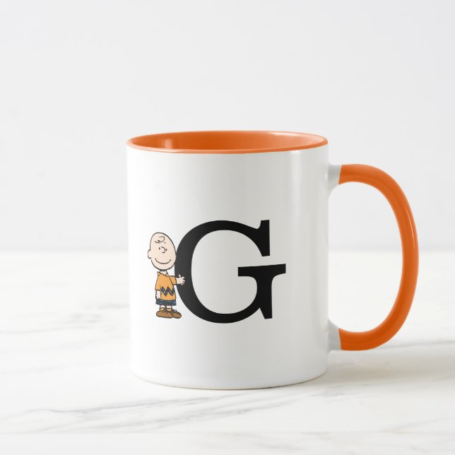Caneca Amendoins | Charlie Brown Monograma G (Direita)