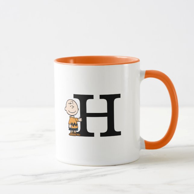 Caneca Amendoins | Charlie Brown Monograma H (Direita)