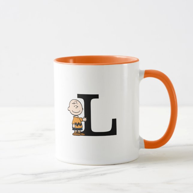 Caneca Amendoins | Charlie Brown Monograma L (Direita)