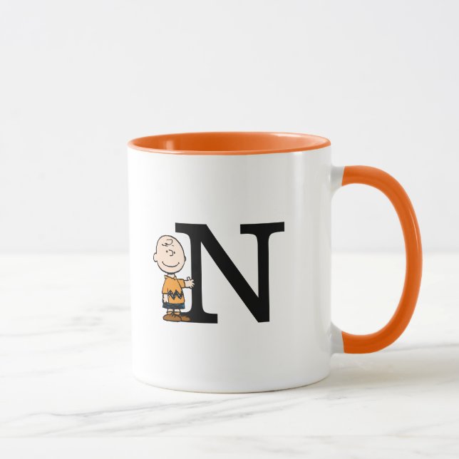 Caneca Amendoins | Charlie Brown Monograma N (Direita)