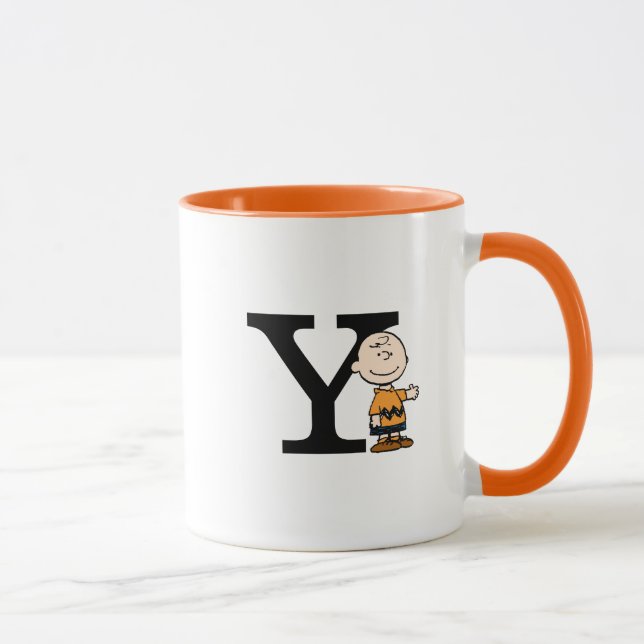 Caneca Amendoins | Charlie Brown Monograma Y (Direita)