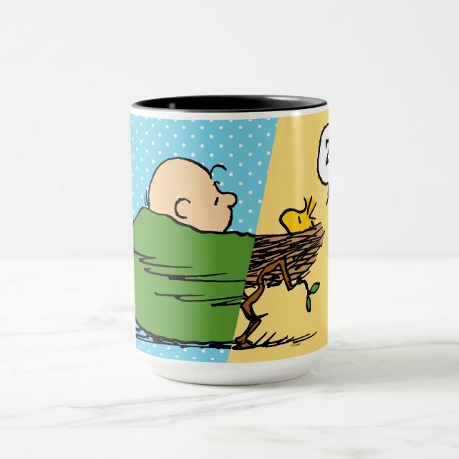Caneca Amendoins | Charlie Brown & Woodstock Half & Half (Centro)