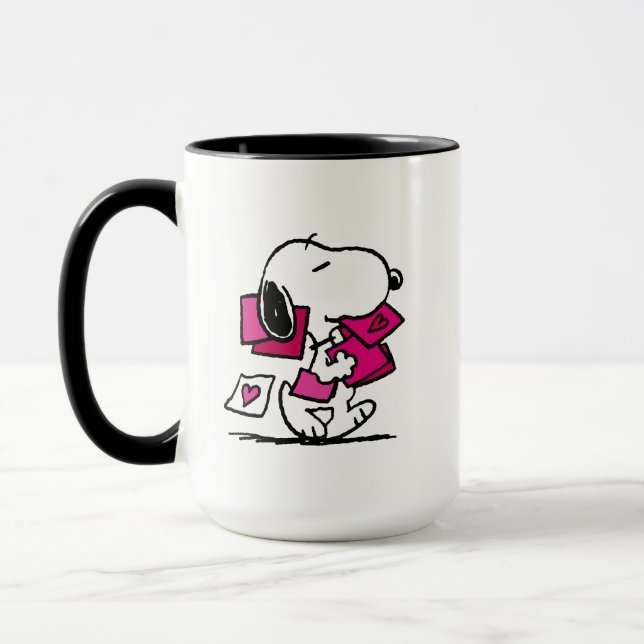Caneca Amendoins | DIA DE OS NAMORADOS | Snoopy Com Dias  (Esquerda)