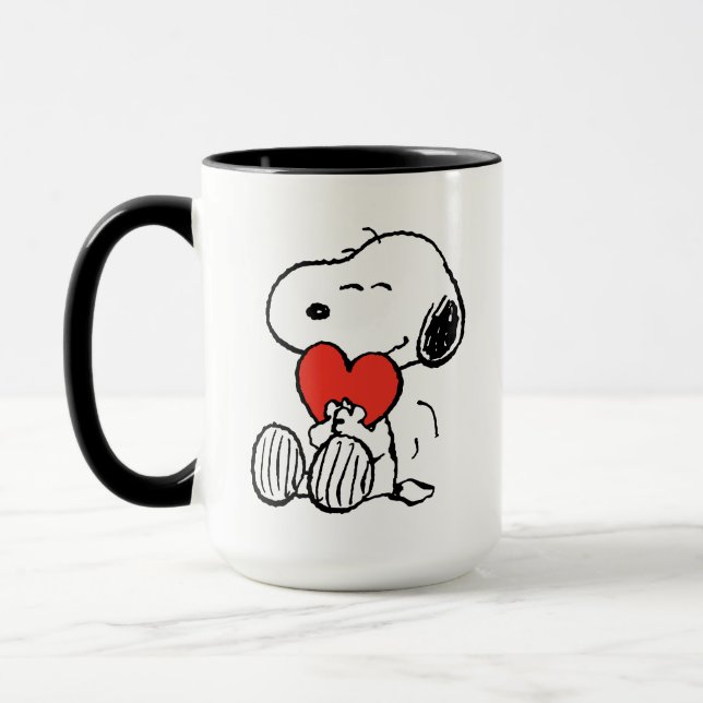 Caneca Amendoins | DIA DE OS NAMORADOS | Snoopy Heart Hug (Esquerda)