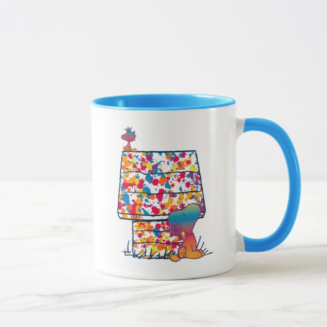 Caneca Amendoins | Esnoopia E Pintor Arco-Íris (Direita)