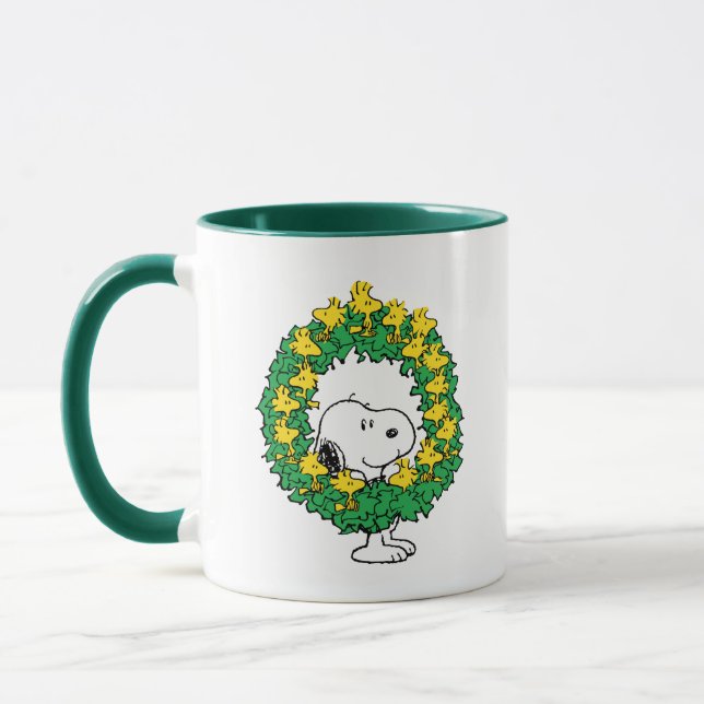 Caneca Amendoins | Esnoopia e Woodstock Fúria de Natal (Esquerda)