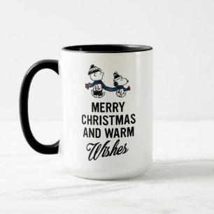 Caneca Amendoins   Feliz Natal Snoopy & Charlie Brown