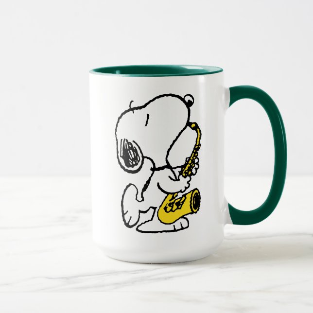 Caneca Amendoins | Jogador Esnoopy Saxofone (Direita)