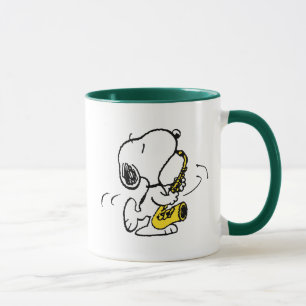 Caneca Amendoins   Jogador Esnoopy Saxofone