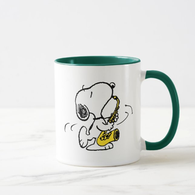 Caneca Amendoins | Jogador Esnoopy Saxofone (Direita)