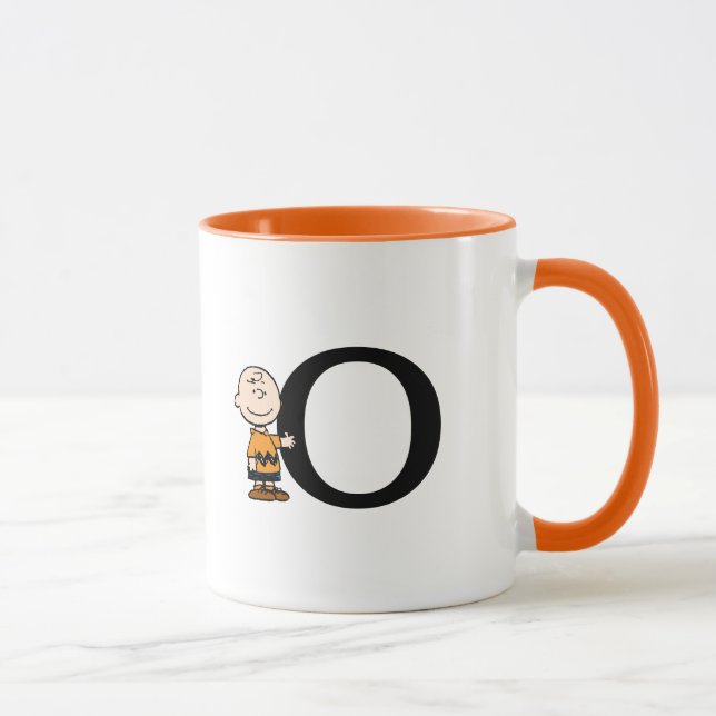 Caneca Amendoins | Monograma de Charlie Brown O (Direita)