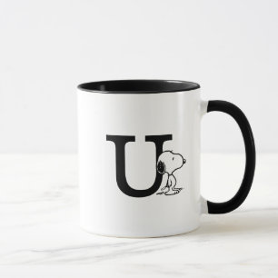 Caneca Amendoins   Monograma de Snoopy