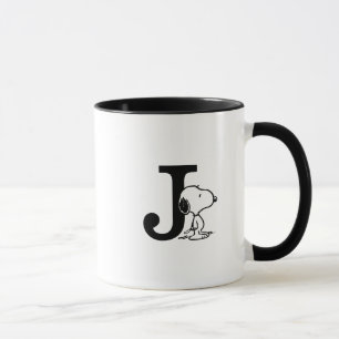 Caneca Amendoins   Monograma J de Snoopy