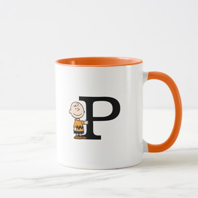 Caneca Amendoins | Monograma P Charlie Brown (Direita)
