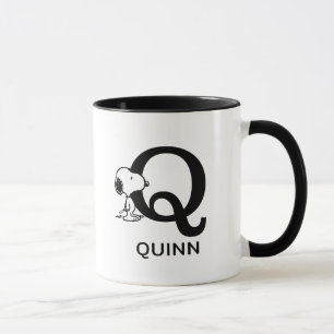 Caneca Amendoins Nome e Monograma do Snoopy Q
