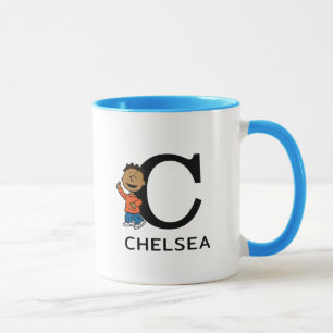 Caneca Amendoins   Nome Franklin e Monograma C