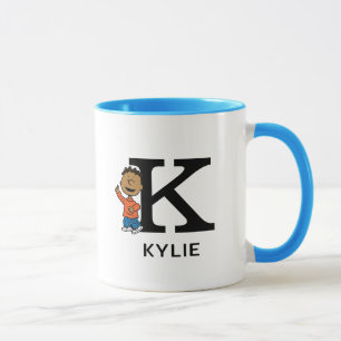 Caneca Amendoins   Nome Franklin & Monograma K