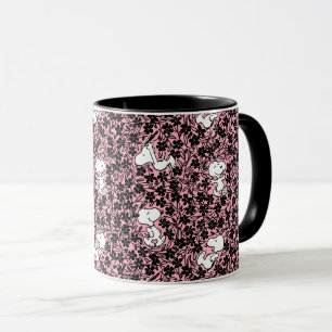 Caneca Amendoins Padrão Da Vinha Da Flor De Esnoopia