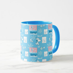 Caneca Amendoins   Padrão do Dia da Neve do Snoopy