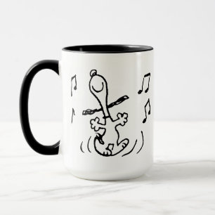 Caneca Amendoins   Snoopy Dancing