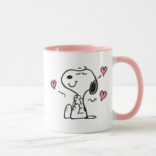 Caneca Amendoins   Snoopy Hearts
