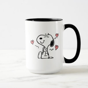 Caneca Amendoins   Snoopy Hearts