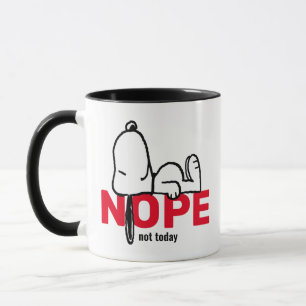 Caneca Amendoins   Snoopy Hoje Não