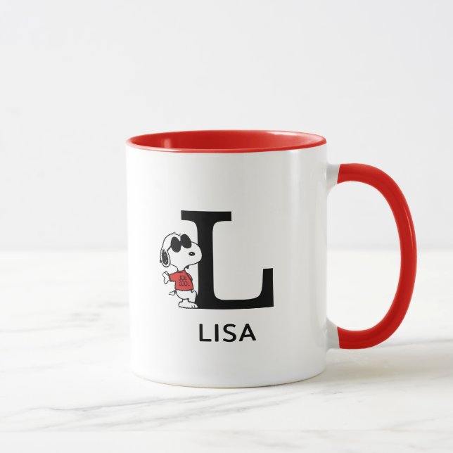 Caneca Amendoins | Snoopy "Joe Legal" | Nome e Monograma  (Direita)