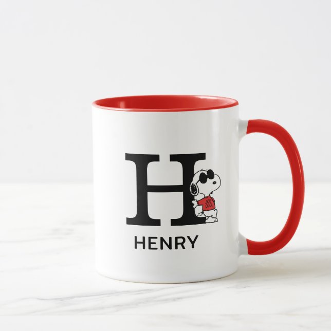 Caneca Amendoins | Snoopy "Joe Legal" | Nome e Monograma  (Direita)