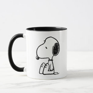 Caneca Amendoins   Snoopy Olhando Para Baixo