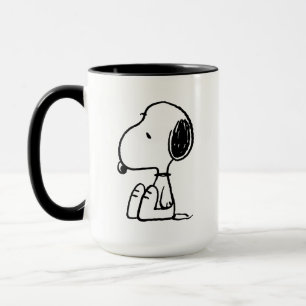 Caneca Amendoins   Snoopy Olhando Para Baixo