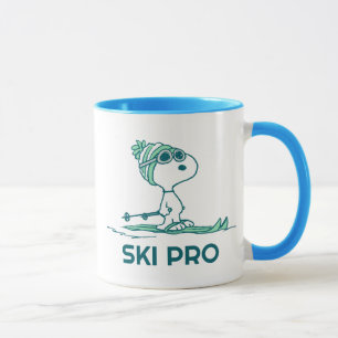 Caneca Amendoins   Snoopy on Skis