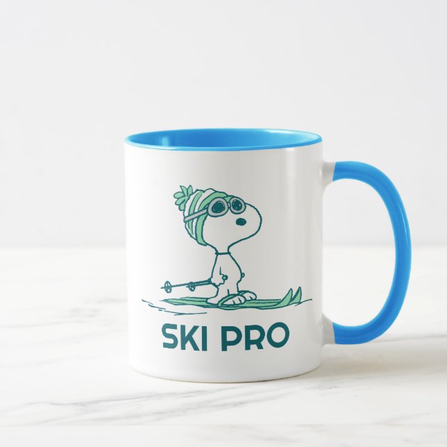 Caneca Amendoins | Snoopy on Skis (Direita)