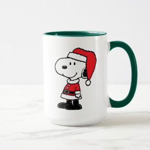 Caneca Amendoins   Snoopy Papai Noel