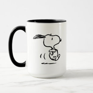 Caneca Amendoins   Snoopy Running