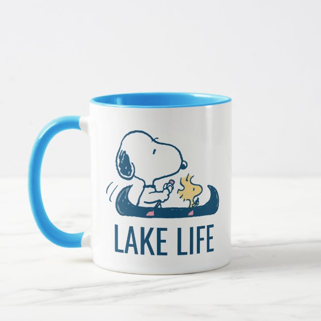 Caneca Amendoins | Snoopy & Woodstock canoé (Esquerda)