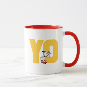 Caneca Amendoins   Snoopy YO Skateboard