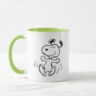 Caneca Amendoins   Uma dança feliz snoopy