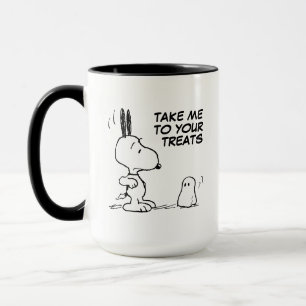 Caneca Amendoins   Woodstock Scare Snoopy