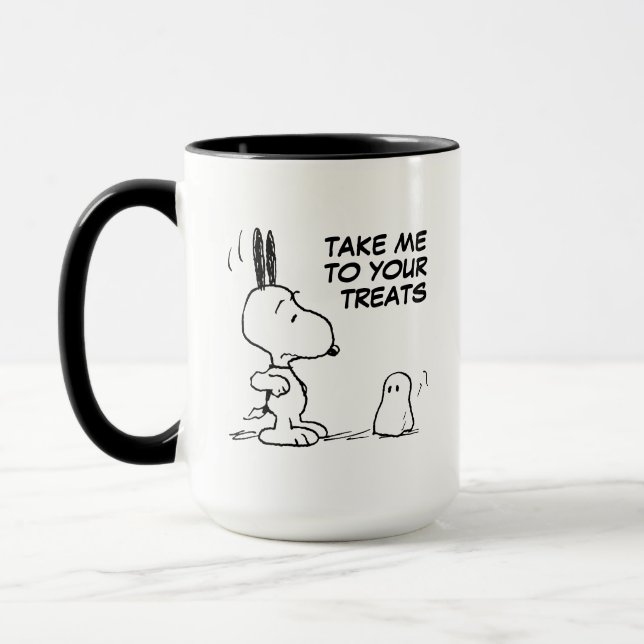 Caneca Amendoins | Woodstock Scare Snoopy (Esquerda)