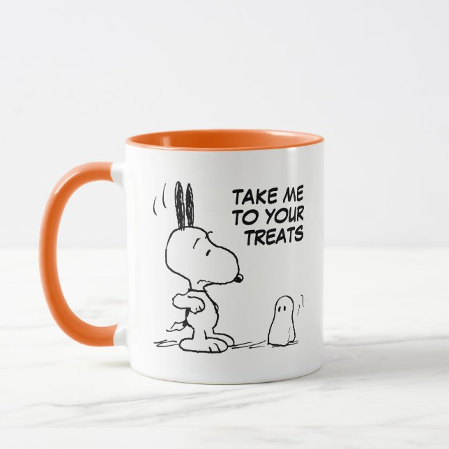 Caneca Amendoins | Woodstock Scare Snoopy (Esquerda)