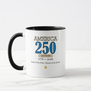 Caneca América 250 Anos 1776–2026 Águia Patriótica Vintag