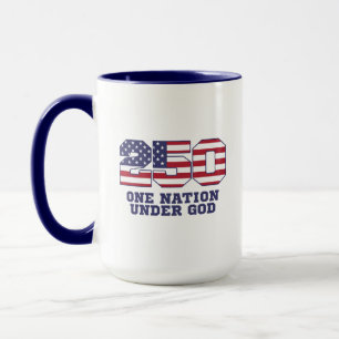 Caneca América 250 Anos Comemoração dos 250 Anos da Indep