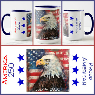 CANECA - América 250 - Orgulhosamente Americano -