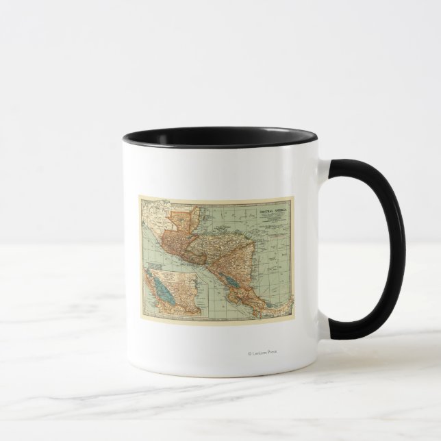 Caneca América Central Mapa Panorâmico América Central 2 (Direita)