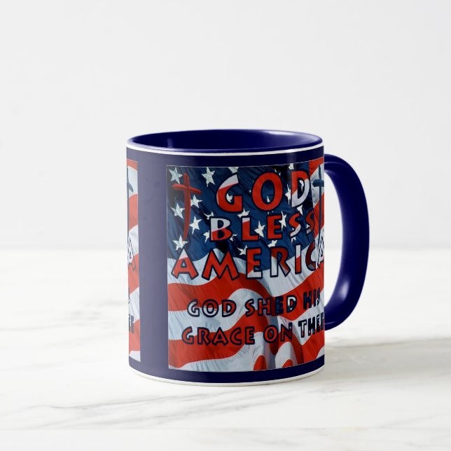 Caneca América deus abençoe (Frente Esquerda)