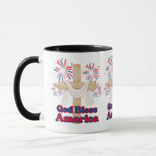 Caneca América deus abençoe Um Patriota Bíblia Cheio de F